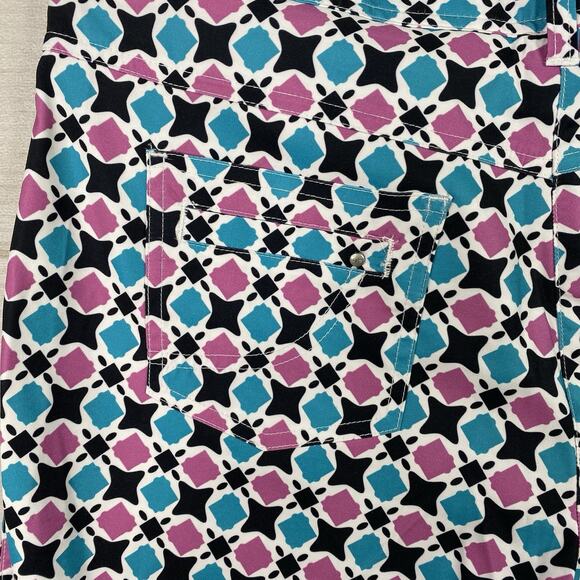 Nivo by Lanctot Golf Shorts Womens 6 Geometric Print Stretch Bermuda Pockets - Picture 8 of 10